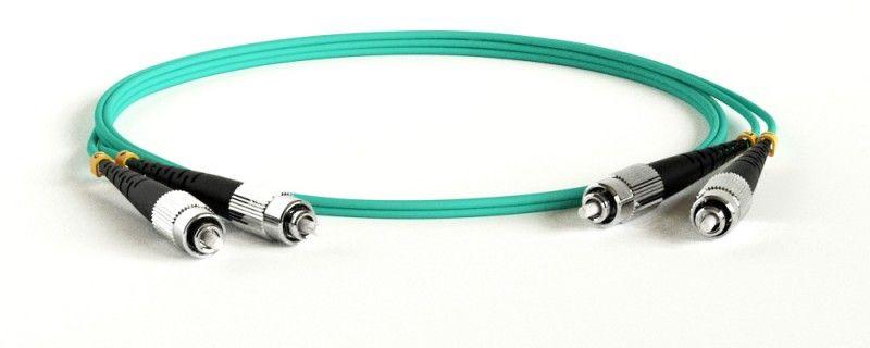 Патч-корд FC-D2-503-FC/PR-FC/PR-H-1M-LSZH-AQ волоконно-оптический (шнур) MM50/125(OM3) FC-FC duplex LSZH 1м Hyperline...