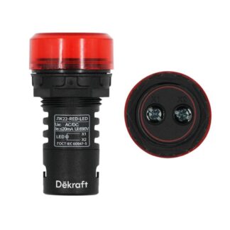 Лампа коммутационная ADDS ЛК-22 d22мм 24В AC/DC красн. LED DEKraft 25066DEK