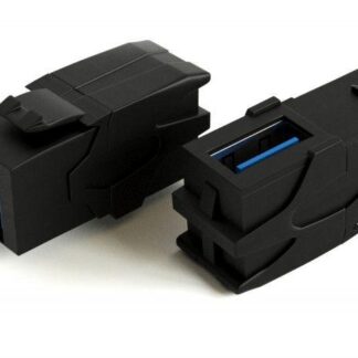 Вставка KJ1-USB-VA3-BK формата Keystone Jack с прох. адапт. USB 3.0 (Type A) 90 градусов ROHS черн. Hyperline 251219