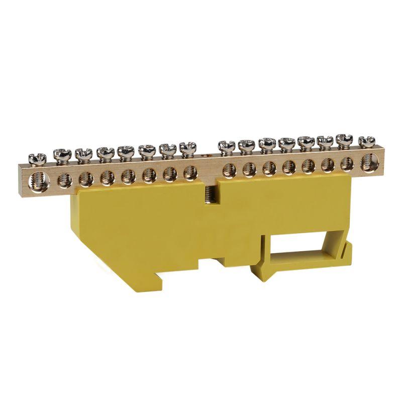 Шина нулевая с изолятором OptiKit BB-D-PE-DIN-16-6х9 желт. КЭАЗ 277843