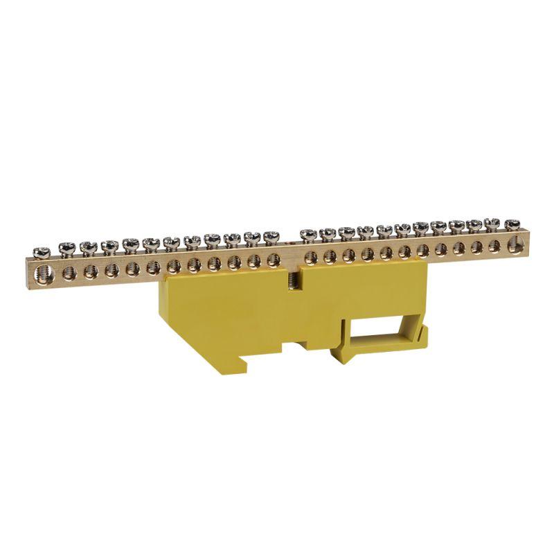 Шина нулевая с изолятором OptiKit BB-D-PE-DIN-24-6х9 желт. КЭАЗ 277851