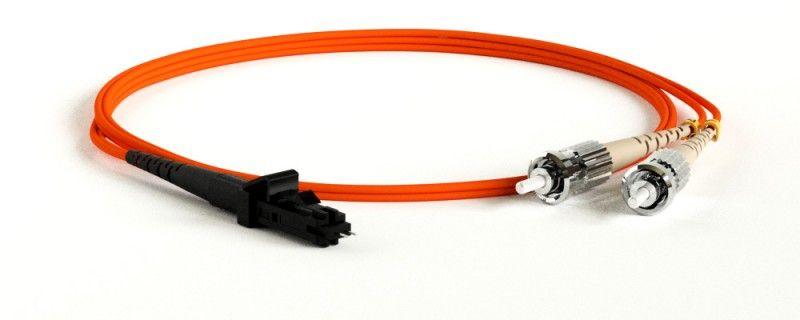 Патч-корд FC-D2-50-MTRJM/PR-ST/PR-H-1M-LSZH-OR волоконно-оптический (шнур) MM50/125 ST-MTRJ(папа) duplex LSZH 1м Hype...