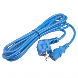 Кабель питания компьютера PWC-IEC13-SHM-3.0-BL (Schuko+C13) (3х1.0) 10А угловая вилка 3м син. Hyperline