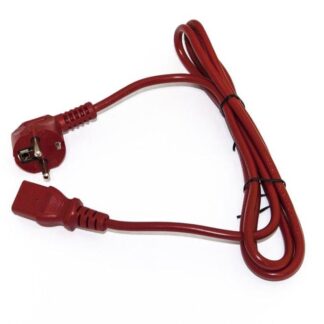 Кабель питания компьютера PWC-IEC13-SHM-3.0-RD (Schuko+C13) (3х1.0) 10А угловая вилка 3м красн. Hyperline