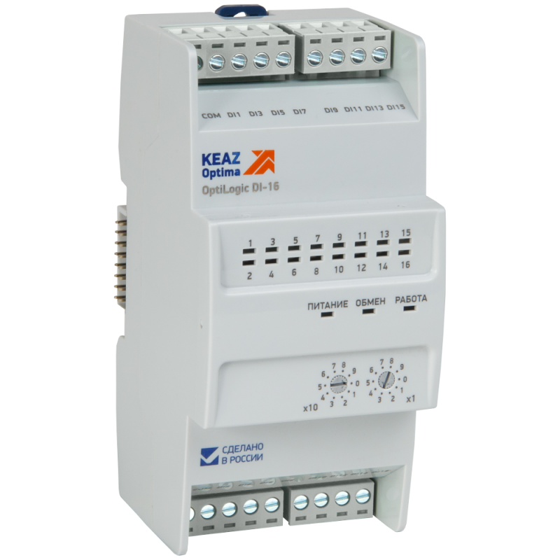 Модуль дискретного ввода OptiLogic L-DI-16 КЭАЗ 288026