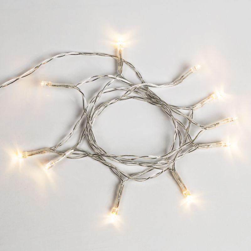Гирлянда светодиодная универсальная 1.2м 10LED тепл. бел. 0.1Вт IP20 провод ПВХ прозр. элементы питания 2хAA (не в ко...
