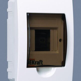 Корпус встраиваемый ЩРВ-П-4 22х13х9 4мод. IP41 пластик. DEKraft 31001DEK