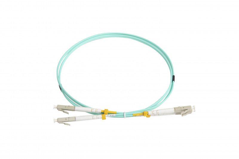 Патч-корд FC-D2-503-LC/PR-LC/PR-H-1M-LSZH-AQ волоконно-оптический (шнур) MM50/125(OM3) LC-LC duplex 10G/40G LSZH 1м H...