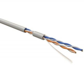 Кабель витая пара U/UTP кат.5 2 пары 24 AWG ОЖ solid LSZH нг(С)-HF UUTP2-C5-S24-IN-LSZH-GY-500 сер. (уп.500м) Hyperli...