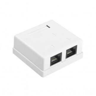 Розетка компьютерная 2-м ОП SB1-2-8P8C-C5e-WH RJ45 (8P8C) кат.5E Dual IDC Hyperline 430234