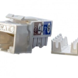 Вставка Keystone Jack RJ45 (8P8C) кат.6 KJ9-8P8C-C6-90-WH бел. Hyperline 432594