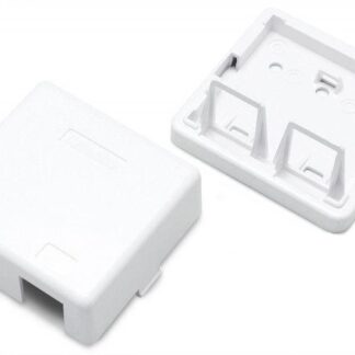 Корпус настенной розетки для установки 2-х вставок типа Keystone Jack SBB3-2-WH бел. Hyperline 441129