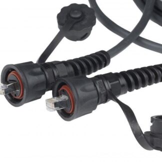 Патч-корд промышленный кат.5E F/UTP экранир. IP67 PC-IE-LPM-STP-RJ45-RJ45-C5e-5M-BK с защ. крышками 5м черн. Hyperlin...