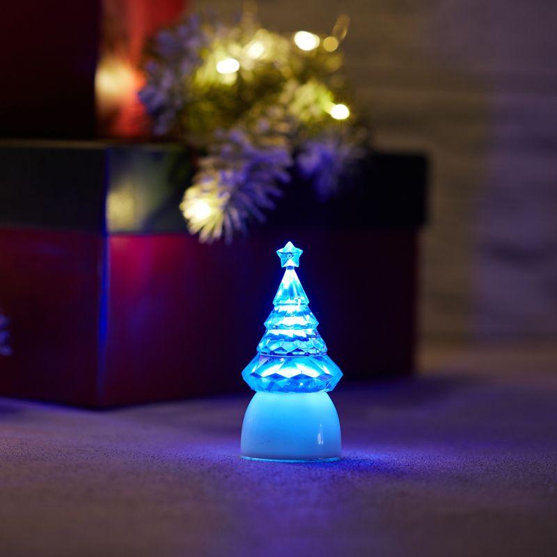 Фигура светодиодная "Елочка Кристалл" 1LED RGB 0.1Вт IP20 на подставке элементы питания 3хAG13(LR44) (в компл.) Neon-...