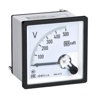 Вольтметр аналоговый шкала 600В AC класс точн. 1.5 96х96мм DEKraft 50248DEK