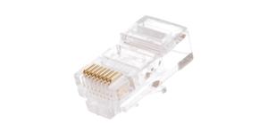 Коннектор RJ45 (8P8C) под витую пару кат.5E (класс D) неэкранир. 100МГц покрытие 3мкд универс. ножи для проводников 0...