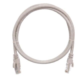 Шнур коммутационный U/UTP 4 пары кат.6 (класс E) 250МГц 2хRJ45/8P8C T568B заливной с защитой защелки мж BC (чистая медь) 24AWG (7х0.205мм) PVC нг(А) сер. 2м NIKOMAX NMC-PC4UE55B-020-GY