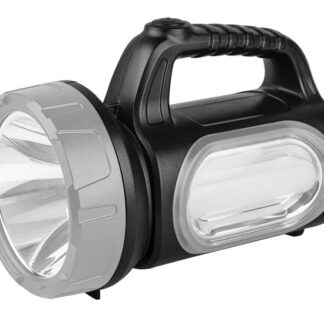 Фонарь-прожектор аккумуляторный AccuF7-L3W/L10-bk 3Вт 160лм + боков. панель 10х0.25Вт 50лм IP20 аккум. 0.9А.ч дальнос...