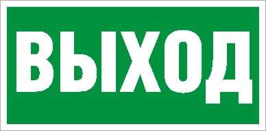 Пиктограмма "Выход" ПЭУ 010 135х260 SIRAH IP65 СТ 2502002670