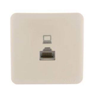 Розетка компьютерная 1-м ОП Viola RJ45 крем. LEZARD 751-0300-139