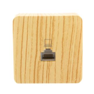 Розетка компьютерная 1-м ОП Viola RJ45 беленый дуб LEZARD 751-5200-139