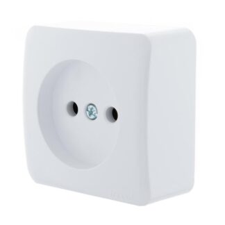 Розетка 1-м ОП Viola 16А IP20 без заземл. бел. LEZARD 751-0200-121
