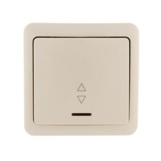 Переключатель проходной 1-кл. 1п ОП Viola 10А IP20 с подсветкой крем. LEZARD 751-0300-114