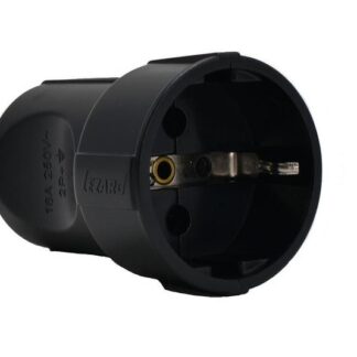 Розетка штепсельная Accessories с заземл. черн. LEZARD 715-0600-606B