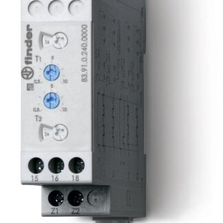Таймер модульный мультифункциональный (LI LE PI PE) 24…240В AC/DC 1CO 16А 22.5мм регулировка времени 0.05с…10дней IP2...