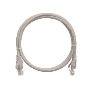 Шнур коммутационный кат.5E (класс D) U/UTP 4 пары 24 AWG (7х0.205мм) 100МГц 2хRJ45 (8P8C) T568B заливной с защитой защелки мж BC чистая медь PVC нг(А) 2м сер. NIKOMAX NMC-PC4UD55B-020-GY