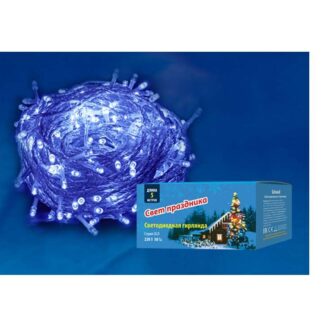 Гирлянда светодиодная ULD-S0500-050/DTA BLUE IP20 5м с контроллером 50 светодиодов син. провод прозр. Uniel UL-00005253