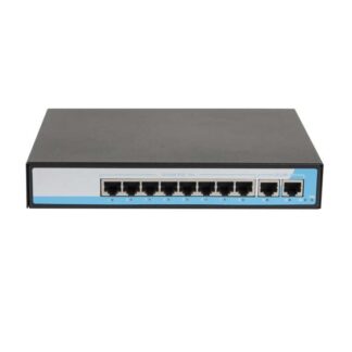 Коммутатор неуправляемый 8PoE(802.3af) порта 10/100Мбит/с до 250м кат.6 2 Upl 150W NIKOMAX GL-SW-F005-08P