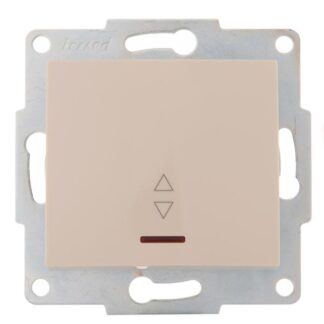 Переключатель проходной 1-кл. 1п СП Karina 10А IP20 с подсветкой механизм крем. LEZARD 707-0388-114