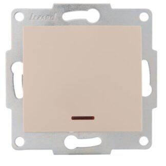 Выключатель 1-кл. 1п СП Karina 10А IP20 с подсветкой механизм крем. LEZARD 707-0388-111