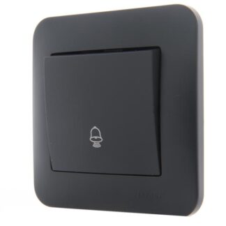 Механизм кнопки звонка 1-кл. 1п СП Karina 10А IP20 черн. бархат LEZARD 707-4288-103