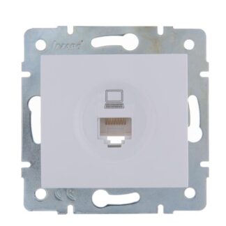 Розетка компьютерная 1-м СП Karina RJ45 механизм бел. LEZARD 707-0288-139