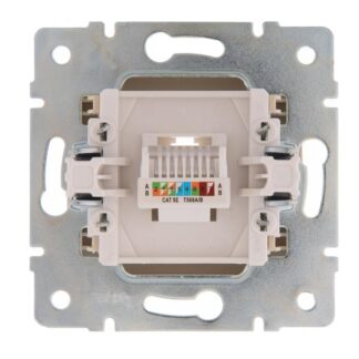 Розетка компьютерная 1-м СП Karina RJ45 механизм крем. LEZARD 707-0388-139