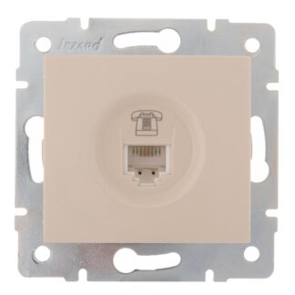 Розетка телефонная 1-м СП Karina RJ11 механизм крем. LEZARD 707-0388-137