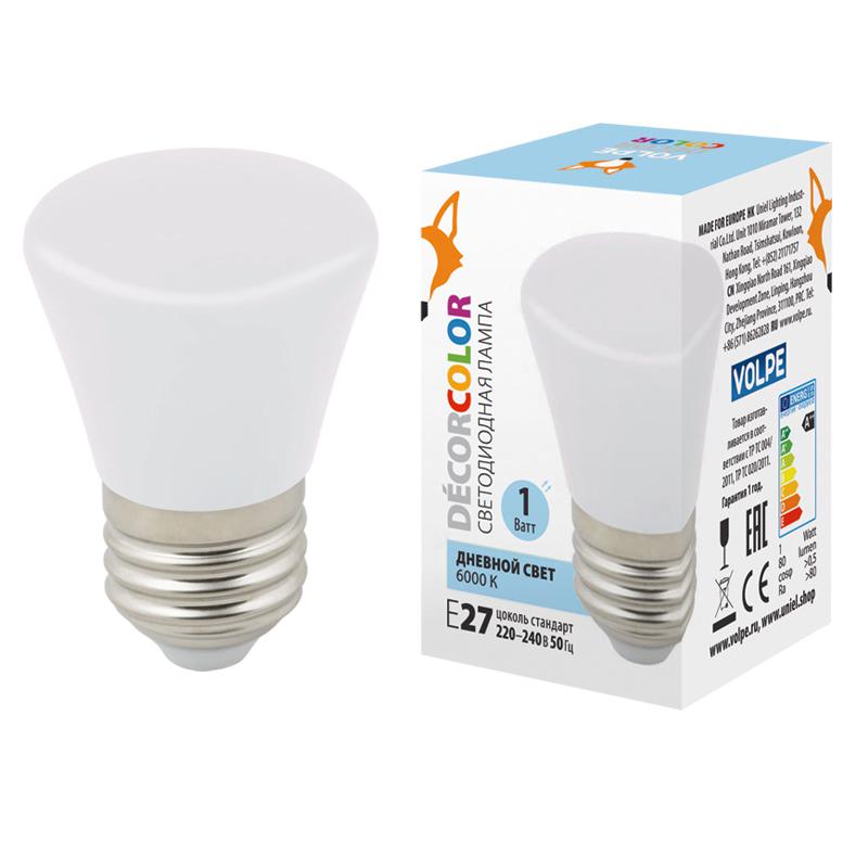 Лампа светодиодная LED-D45-1W/6000K/E27/FR/С BELL Колокольчик 1Вт матовая 6000К холод. бел. E27 декоративная (упак. к...
