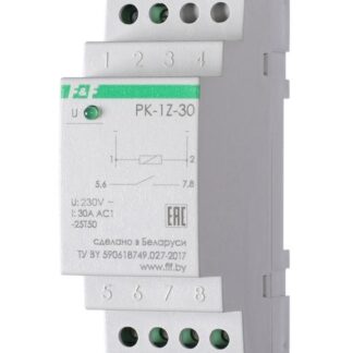 Реле промежуточное PK-1Z-30/230 (230В AC 2 модуля монтаж на DIN-рейке 30A 1NO IP20) F&F EA06.001.045