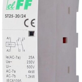 Контактор ST25-20/24 (2NO 2.2Вт 1 модуль монтаж на DIN-рейке 24В AC 25A IP20) F&F EA13.001.006