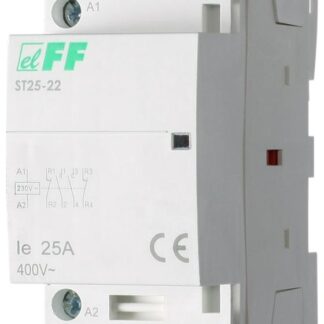 Контактор ST25-22 (2NO+2NC 4Вт 2 модуля монтаж на DIN-рейке 230В AC 25А IP20) F&F EA13.001.009