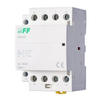 Контактор ST40-22 (2NO+2NC 6.4Вт 3 модуля монтаж на DIN-рейке 230В AC 40А IP20) F&F EA13.001.019