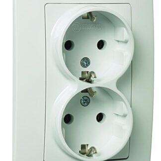 Розетка 2-м с з/к Lillium Natural Kare с/у бел. 250В 16А Makel 32001082