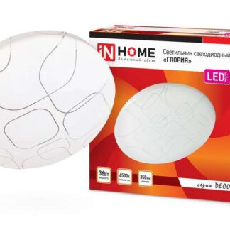 Светильник светодиодный DECO ГЛОРИЯ 36Вт 6500К 3240лм 230В 380х55мм IN HOME 4690612025117