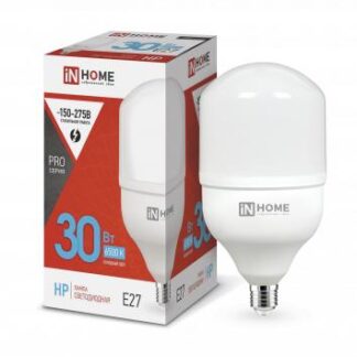Лампа светодиодная высокомощная LED-HP-PRO 30Вт цилиндр 6500К холод. бел. E27 2850лм 230В IN HOME 4690612031088