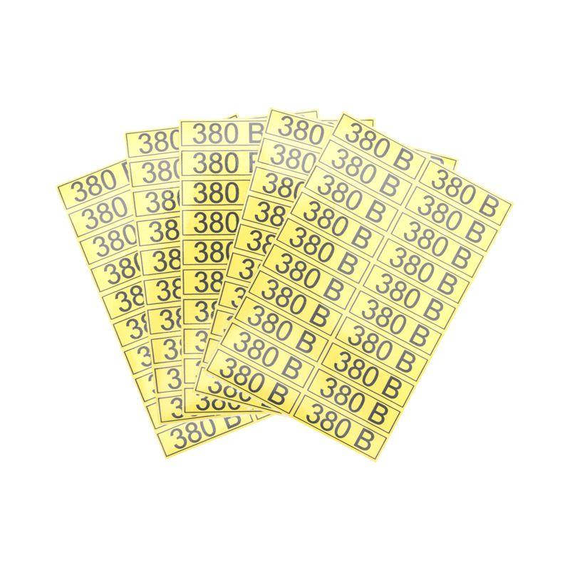Наклейка знак электробезопасности "380В" 15х50мм Rexant 56-0008-1