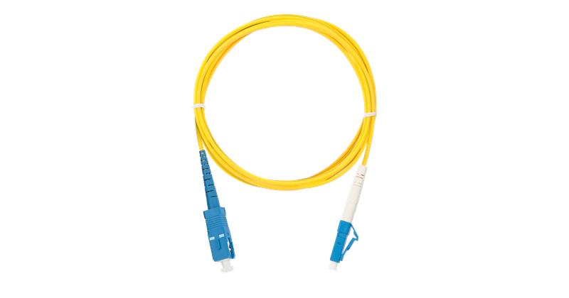 Шнур волоконно-оптический переходной одномод. 9/125мкм стандарта OS2 SC/UPC-LC/UPC одинарный LSZH нг(A)-HFLTx 2мм жел...