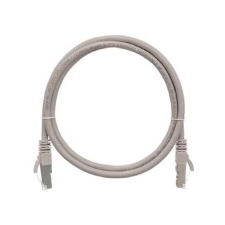 Шнур коммутационный кат.5E (класс D) F/UTP 4 пары 26 AWG (7х0.165мм) 100МГц 2хRJ45 (8P8C) T568B заливной с защитой защелки мж BC чистая медь PVC нг(А) 5м сер. NIKOMAX NMC-PC4SD55B-050-GY