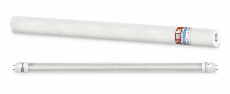 Лампа светодиодная LED-T8R-П-PRO 10Вт линейная прозрачная 6500К холод. бел. G13R 1000лм 230В 600мм поворотн. IN HOME ...